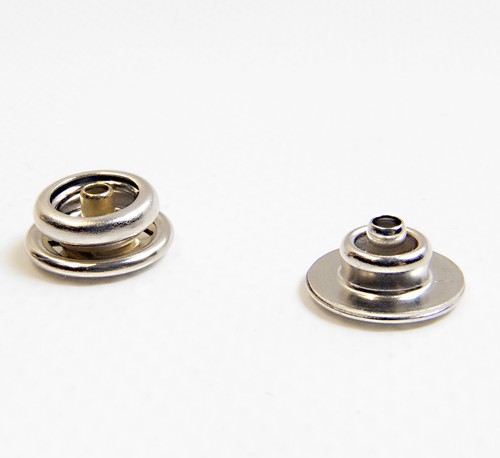Baby Snaps, Line 20 Snaps, Nickel Plated Brass - 10 of Each Piece - Picture 4 of 4