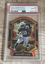 2020 Jonathan Taylor Select Concourse Rookie Die Cut Red Prizm RC PSA 10 Colts