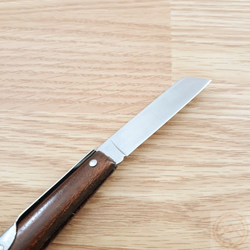 Okapi Biltong Knife 2.75" Carbon Steel Blade Brown Resin Impregnated Wood Handle - Image 3 of 4
