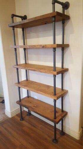 Industrial Pipe Shelving Kit - 5 Tier Wall Mount