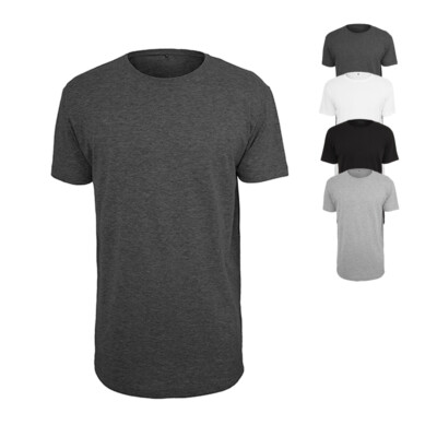 T-SHIRT LÄNGER GESCHNITTEN - Shaped Long Tee - NEU Build Your Brand BY028