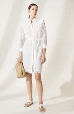Loro Piana FAM1985 EVANGELINE 22 DRESS INFINITE MACRAMÉ- BNWT White