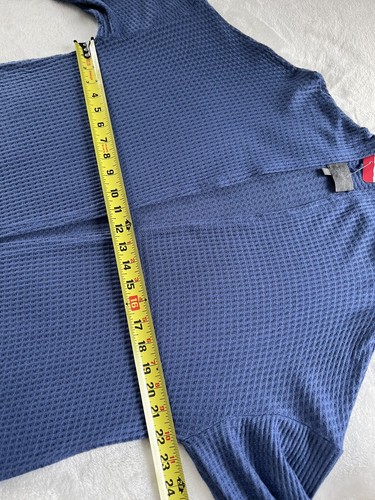 Sunday in Brooklyn Size XS Blue Mini Waffle Knit Open Front Cardigan NWOT - Picture 7 of 12