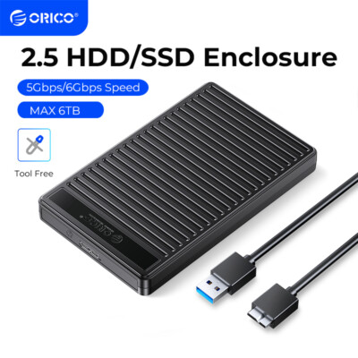 ORICO 2.5 '' SATA USB.3.0 Hard Drive Disk HDD SSD Enclosure External Case Type C