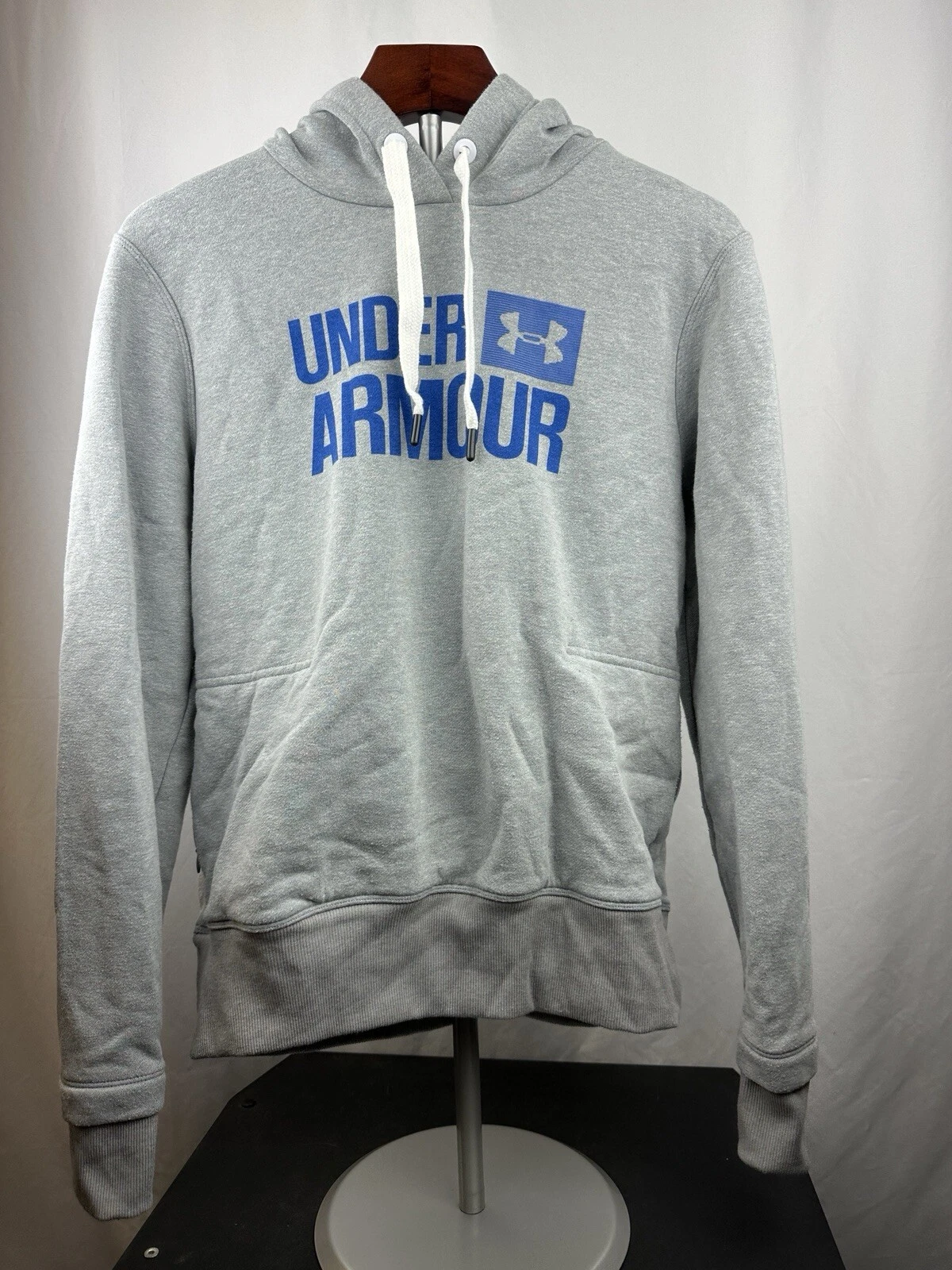 Under Armour Mens Classic Gray Hoodie Loose Fit Size Small