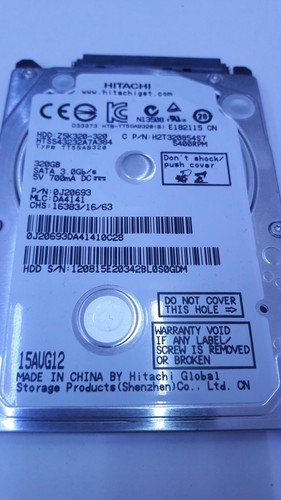 Hitachi Z5K320-320 HTS543232A7A384 320 GB SATA SMART ok Laufzeit 2451 Stunden