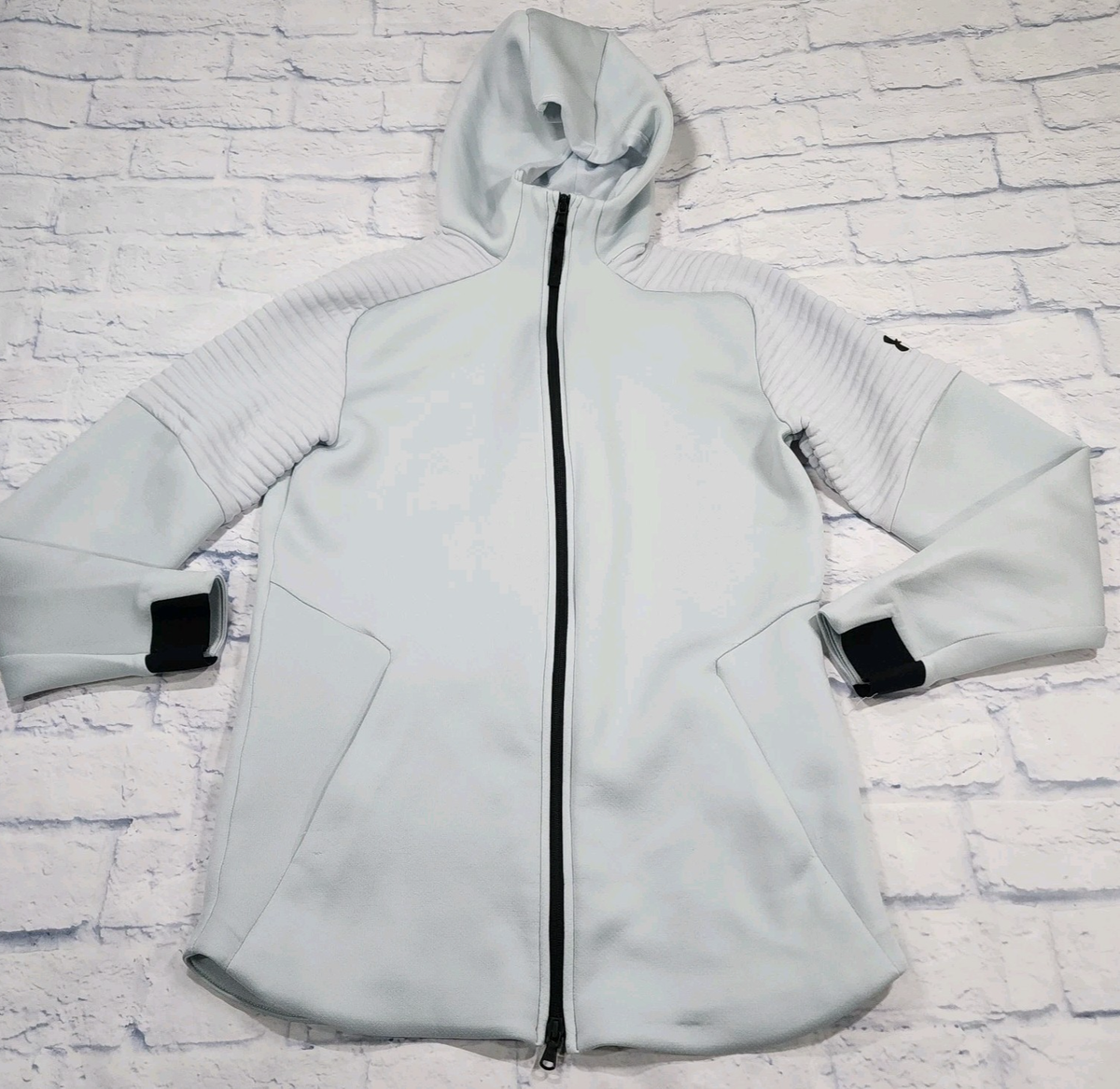 Under Armour Jacket MENS M Gray Golf Hooded UA Storm Full Zip