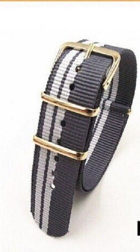 Bracelet De Montre Pour Femme - Largeur 20 Mm, Couleur Gris Surpiqué, Boucle Argentée - Neuf Sans étiquette - Modèle L539-2