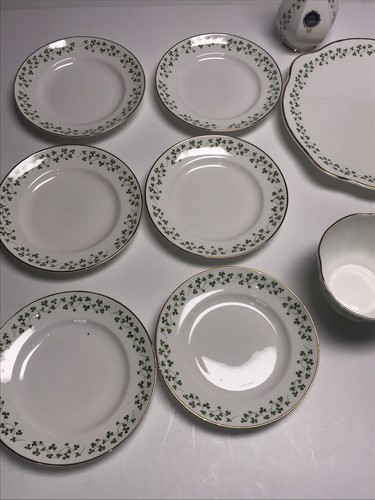 22 Pc Royal Tara SHAMROCK Fine Bone China Tea Cup Saucer Galway Ireland - Bild 3 von 19