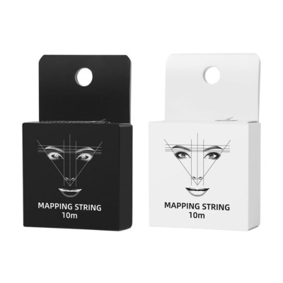2 Stück Augenbrauen Schnüre Vorgefärbter Faden Microblading Brow Mapping String 