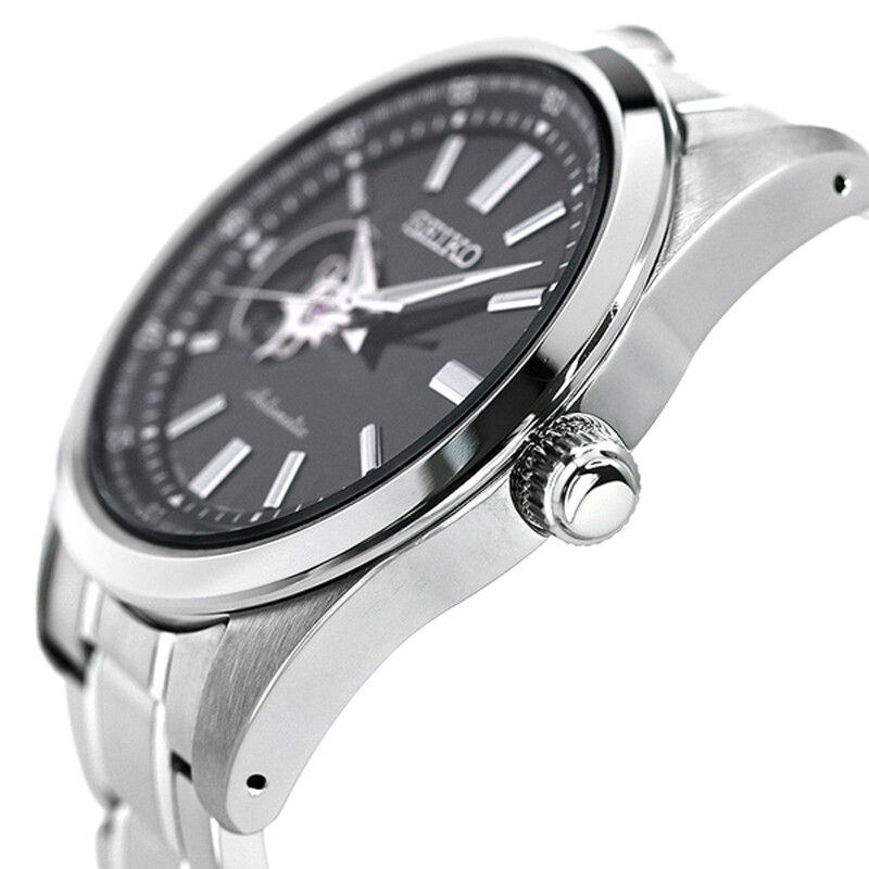 Seiko SCVE053 Black Dial Automatic Mechanical Skeleton Men Watch 