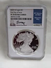 2020-S SILVER AMERICAN EAGLE PROOF NGC PF70 UC FDOI EDMUND MOY SIGNED