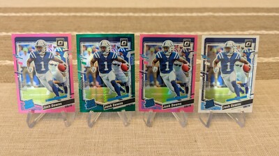 2023 Donruss Optic Josh Downs Rated Rookie (2) Pink Prizms & Green Hyper + Base