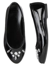 GYMBOREE GET DRESSED UP! BLACK GEM BALLET FLAT SHOES 9 10 11 13 3 NWT