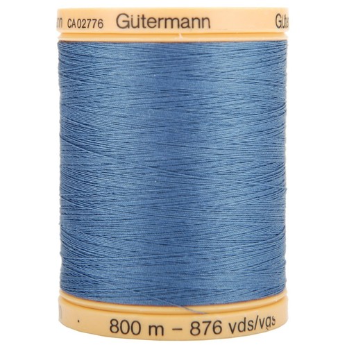 Gutermann Natural Cotton Thread, 800m/875 yd, Indigo Blue, 800M-5624