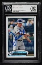 BAS 2012 Topps Tampa Bay Rays Joe Maddon #TB16 BGS Authentic Auto ow6