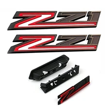 (Set of 3) 2019-2024 OEM 2pack Side Decals Emblems + Grille 2 Black Red+Grille