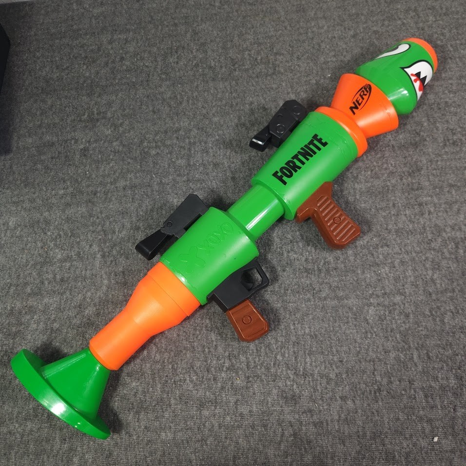 NERF Fortnite Rocket Launcher E751 RPG Gun Green Orange Gun Only
