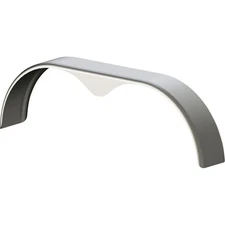 Tow Zone Tandem Round Steel Trailer Fender w/Teardrop, Fits 15in. Tires,