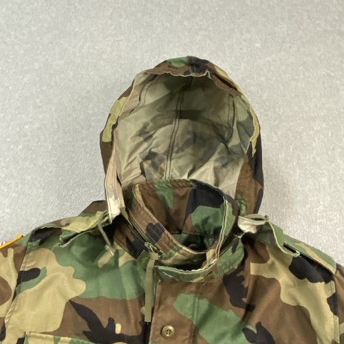 VINTAGE Military Jacke Medium Short Field Coat Cold Weather Woodland Camo M65 - Bild 2 von 21