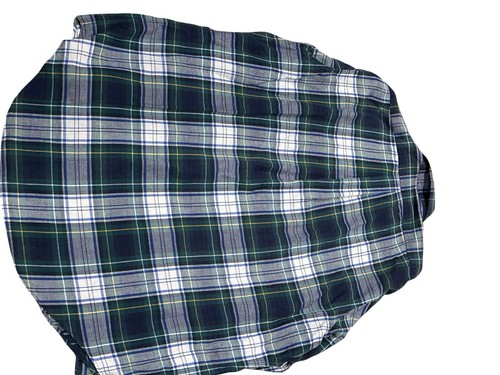 Polo Ralph Lauren XL Flannel Shirt Green Navy Plaid 100% Cotton Button Down I93 - Picture 6 of 6