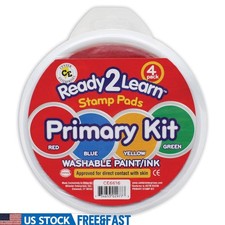 Jumbo Washable Stamp Pad Set Non-Toxic Ink Kids Arts Crafts Activities New