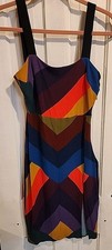 Farm Rio Sleeveless Mini Dress Geometric Print Size Medium
