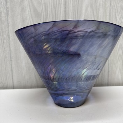 Crate and Barrel Salamanca Blue Vase Made in Italy NWT