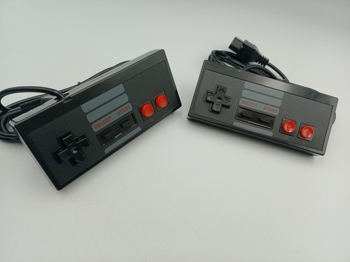 Official NES 2 X Controllers Replacement for Nintendo Console Black 2 Pack - Picture 2 of 10