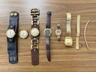 VTG Lot 6 Womens Watches Timex Medana + 2 Watch Bands Parts Repair
