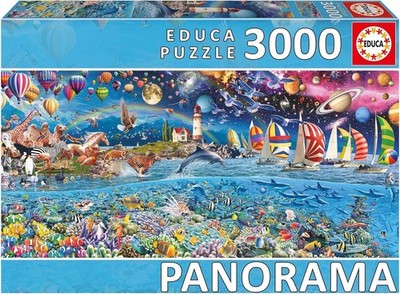 NEW Educa Jigsaw Puzzle 3000 Pieces 14+ Ages Kids and Adults Panorama ''Life''