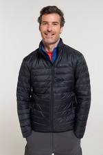 Mountain Warehouse Men's Down Jacket Featherweight Water Resistant Winter Coat