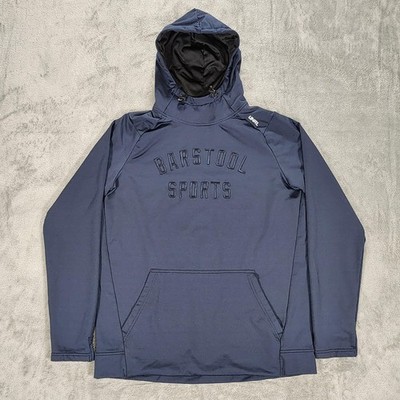 UNRL Hoodie Mens Medium Blue Barstool Sports Pullover Fleece Athletic Top