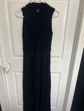 Tribal femm Long Black Sleeveless Dress  Size P/S