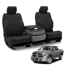 Front Seat Cover Compatible with 2013-2018 2013-2022 Ram 1500/2500 Front Black
