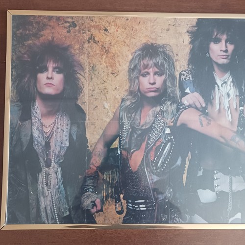 Motley Crue Poster 20 x 30 GERAHMT aus den 80er Jahren HEAVY METAL Top Zustand - Bild 3 von 10