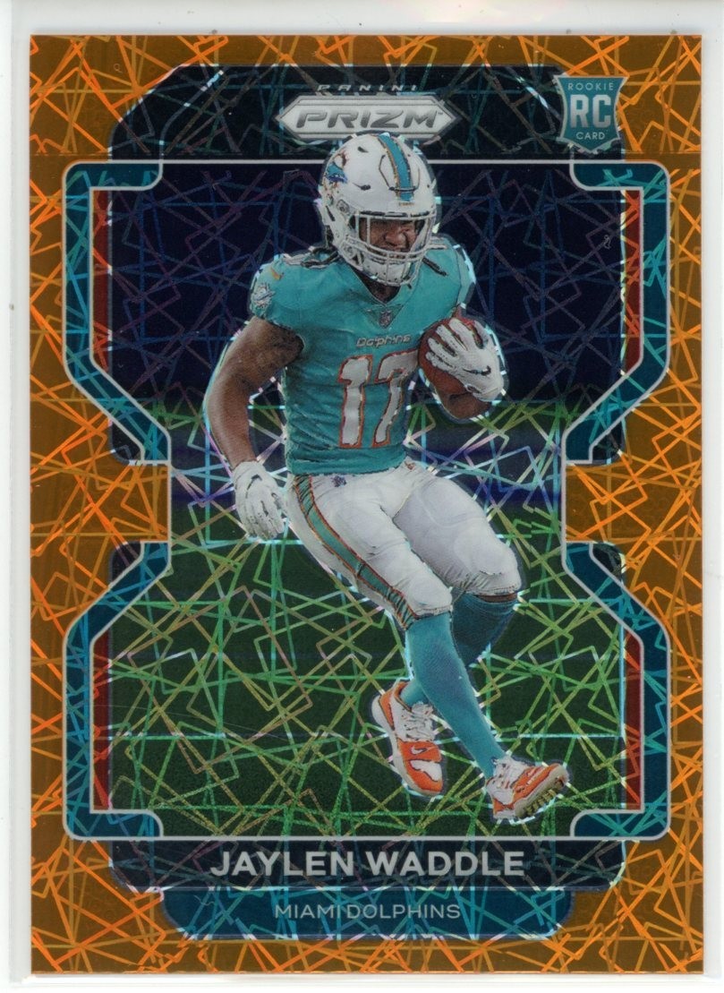 2021 Panini Prizm Jaylen Waddle Lazer Prizm Rookie RC #338