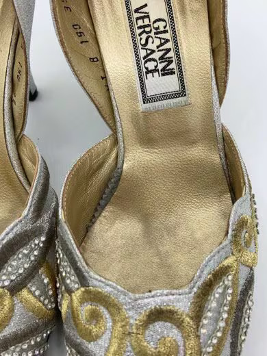 GIANNI VERSACE/Pumps/Size 35/SLV/Embroidery thumbnail 6