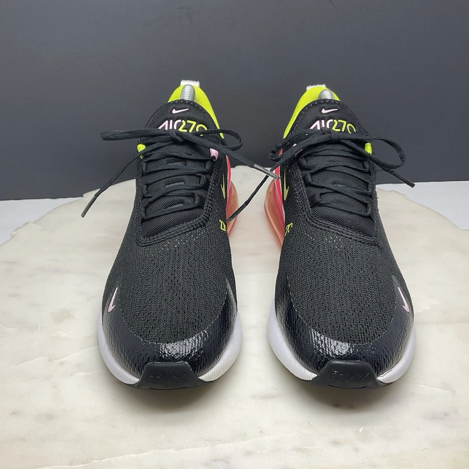 Nike Air Max 270 Zapatos Mujer Talla 8.5 Negro Cyber Pink Zapatillas de tiro C15770-001 Foto 3 de 4