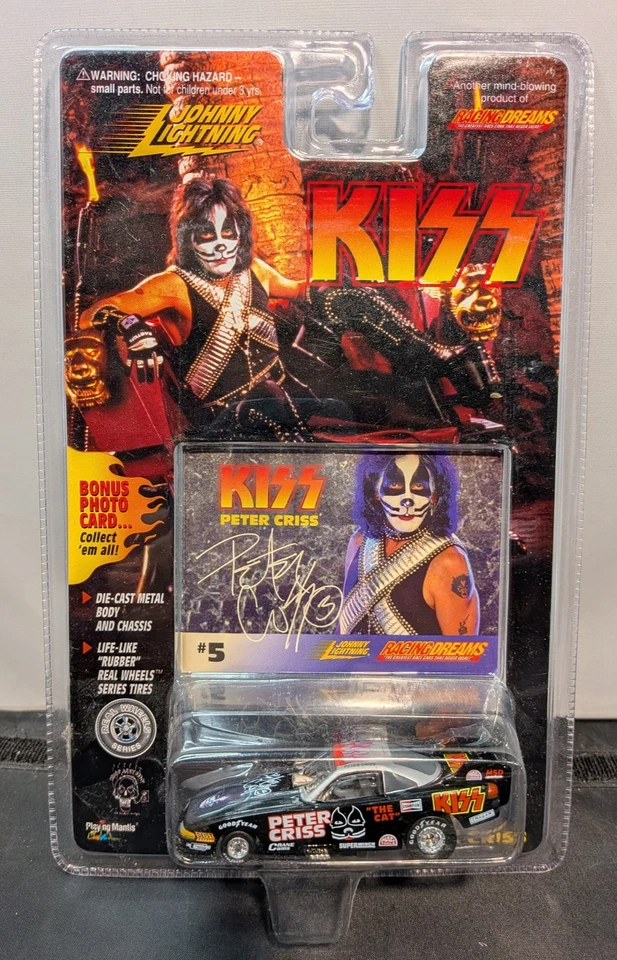 Lote de 3 coches fundidos a presión Johnny Lightning KISS Peter Criss 1997 #5 #44 #50 nuevos en caja Foto 2 de 4