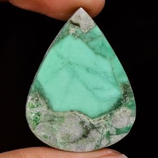 100% Natural Variscite Pear Cabochon Loose Gemstone 29.20 Cts 26x34x4 mm TP116