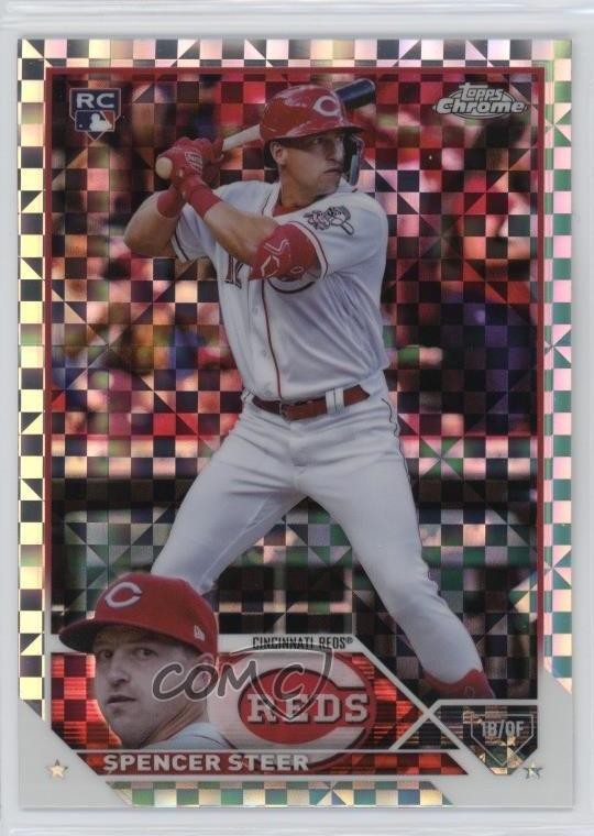 2023 Topps Chrome X-Fractor Spencer Steer #146 1bu3