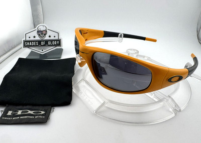 OAKLEY STRAIGHT JACKET GEN 1 YELLOW BLACK IRIDIUM SUNGLASSES 04-043 VINTAGE 1996