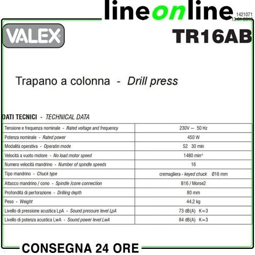 Taladro de columna Valex TR16AB art. 1421071