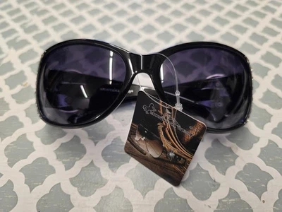 Montana West Bling Oversized Black Wrap Gradient Sunglasses - SGS-5603 60-15-130 - Image 1 of 3