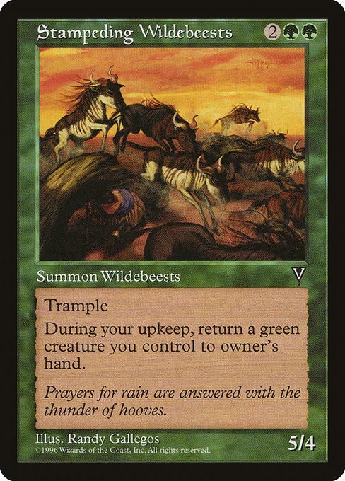 [MTG] Stampeding Wildebeests (121) (VIS) HP-DMG