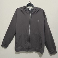Basic Zipper Hoodies For Women Dark Gray, Size Medium