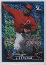 2016 Bowman Chrome Prospects Blue Shimmer Refractor Victor Alcantara #BCP168 if8