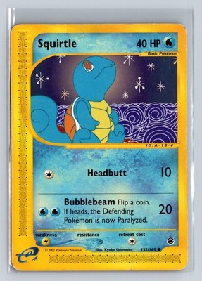 Squirtle 132/165 - Non-Holo Common - Expedition Set - Pokémon Card MP