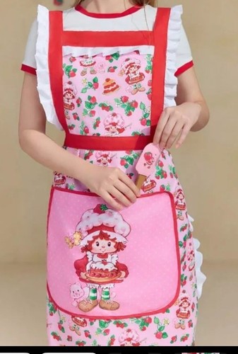 Strawberry Shortcake Puppe Druck Schürze Tie Back verstellbarer Nackenriemen Tasche - Bild 2 von 4